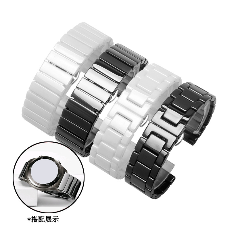 Ceramic Link Bracelet - Ceramiczny 22mm zegarek pasek do Samsung
