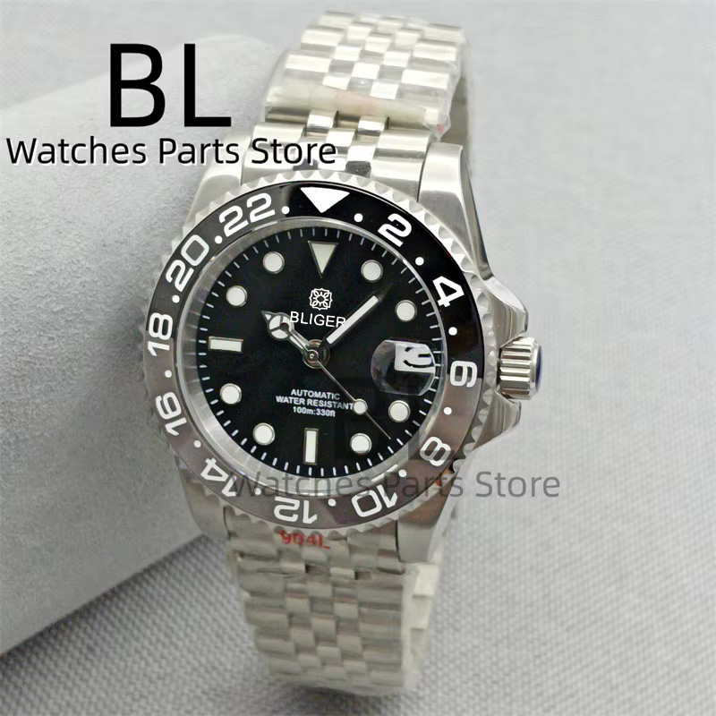 BLIGER 40mm Męski zegarek NH35 – Ceramic Link Bracelet recenzja i cena