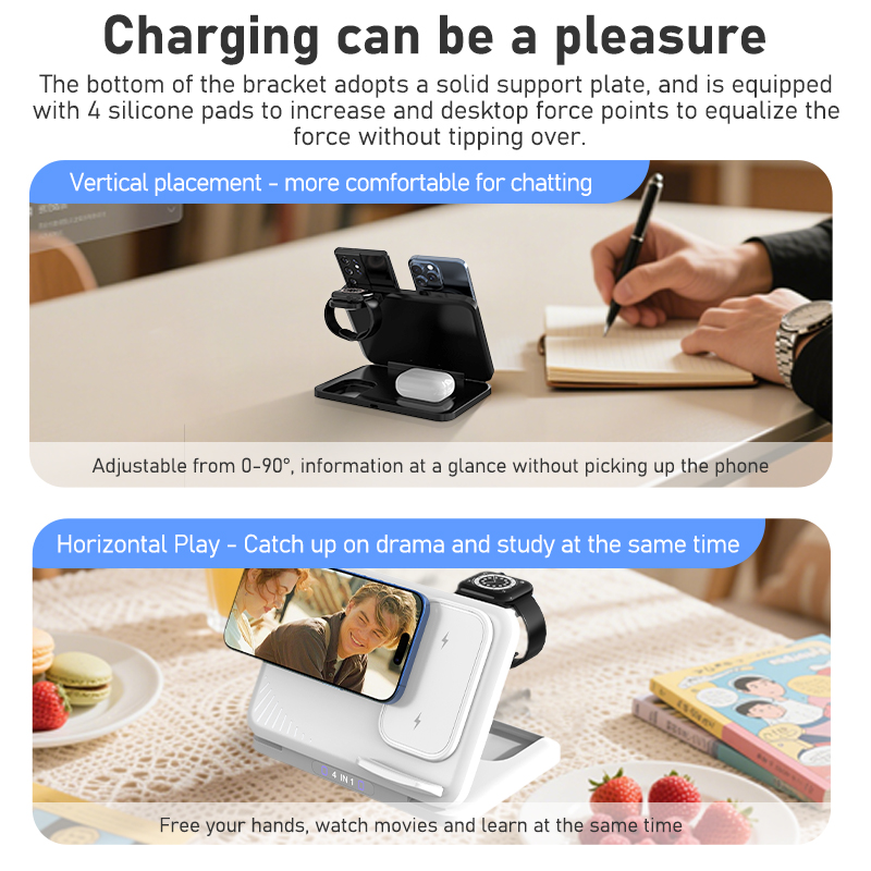 Ładowarka bezprzewodowa 4 w 1  – Wireless Charger Watch recenzja i cena