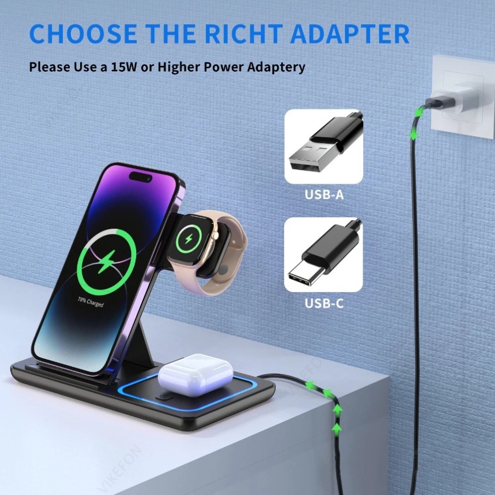 Składana bezprzewodowa stacja  – Wireless Charger Watch recenzja i cena