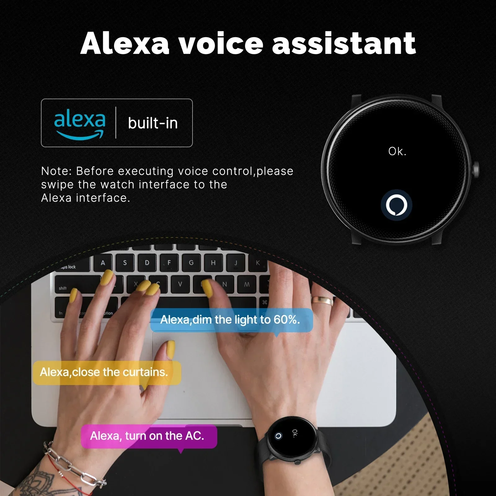 Mes inteligentny zegarek Alexa – Smartwatch Touch recenzja i cena